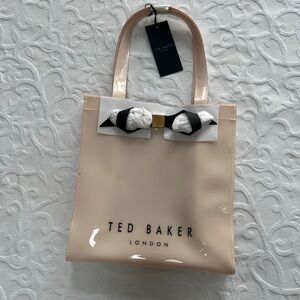 Ted Baker Icon Tote, Cream with Black Bow- NWT